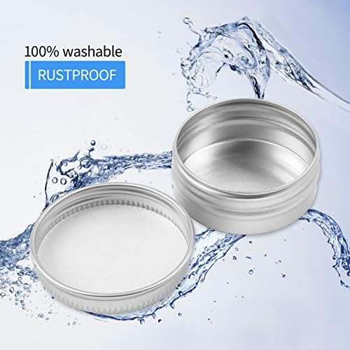 Aluminum Tin Cans, 24PCS 1/2 Oz Metal Round Containers Screw Lid Empty Small Storage Travel Tin Jars for Candles, Salve, Cosmetics, Spice (Pack of 2)