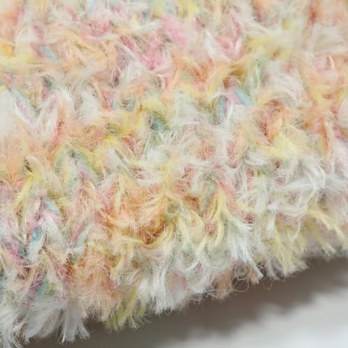 Artisanal Yarn Collection Multifiber Fancy Yarn for Knitting Crocheting Crafts DIY, Set of 3 Rolls(115 Gummy Party)