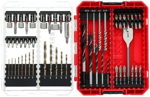 CRAFTSMAN Drill Bit Set 60 Pieces, Impact Driver and Screwdriver Bit Set , Includes Nut Drivers (CMAF1260)