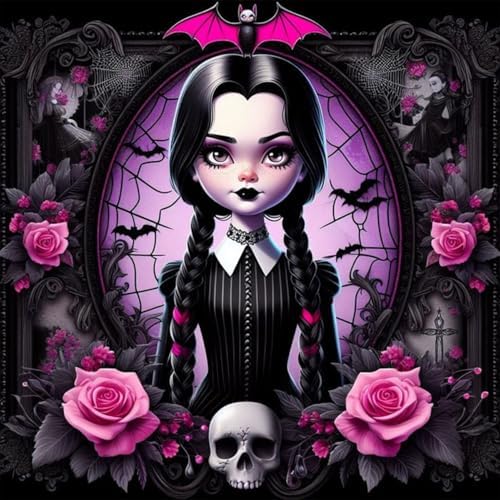 Halloween Diamond Art Kits for Adults, Round Diamond Painting 14x14 Inch