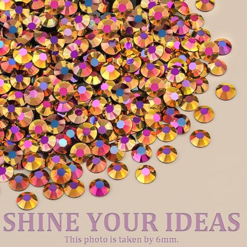 Resin Jelly Rhinestones for Crafting with B7000 Jewelry Glue, 2 Boxes Gold Rose AB Flatback Crystals with 3Pcs 10ml Glue, Bedazzling Non Hotfix Gems for DIY Tumblers Clothing Shoes Manicure
