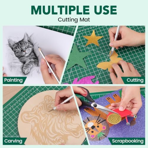 Large Cutting Mat 24"x36", 1 Pack Double-Sided 5-Ply Self Healing Sewing Cutting Mat, Cutting Mats Board for Crafts-Sewing, Fabric, Quilting, Scrapbooking Project