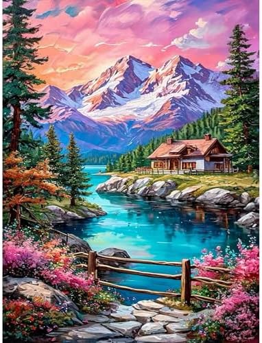 Lophomie Diamond Art Kits for Adults, 5D Landscape Diamond Painting Kits