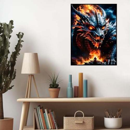 XUCNWL Dragon Diamond Art Kits for Adults,12 x 16 Inch