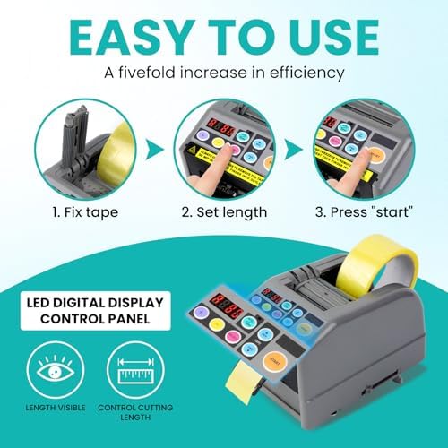 Ribbon Cutting Machine, Advanced 999mm Cut Length, Perfect for Shipping, Gift Wrapping, Schools, Restaurants, Businesses, & Home Use, Black