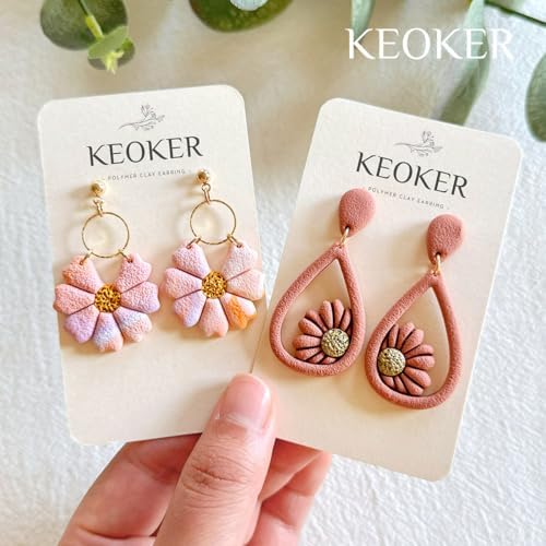 KEOKER Polymer Clay Texture Roller, Polymer Clay Roller for Making Earrings, Like Polymer Clay Texture Sheets, Great Work with Polymer Clay Cutters (Sandpaper Texture)