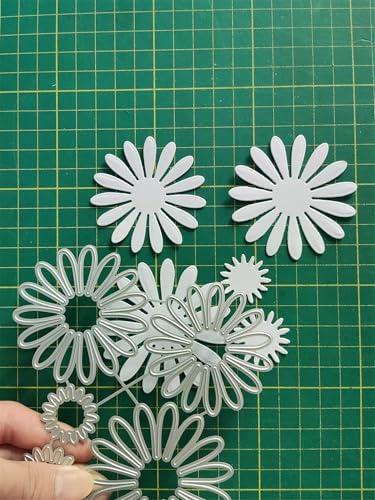 Scrapbooking Die-Cuts for Card Making, Christmas Metal Cutting Dies, Paper Craft Punch Template, Background Embossing Stencils, DIY Album Décor (Flower D)
