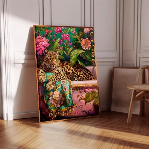 Cheetah Diamond Art Kits for Adults, Diamond Painting for Beginner 5D DIY
