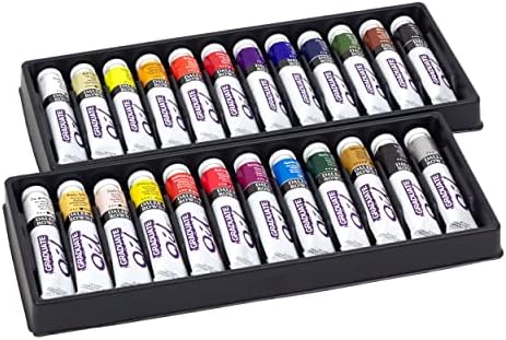 Daler Rowney Graduate 22ml Oil Paint Set, 24 Assorted Colours, High Lightfastness, For Student Artists & Hobbyists