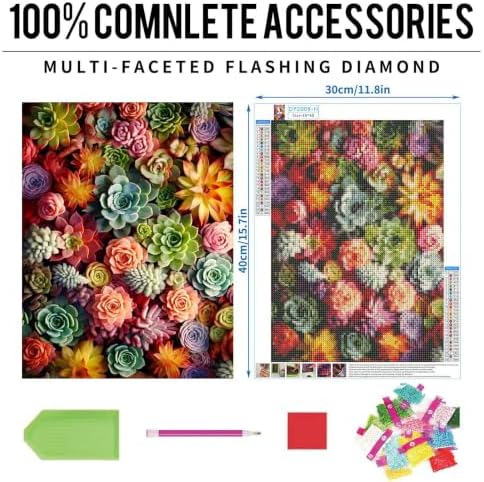 GREENCRUISE 9 Pack Diamond Painting Kits for Adults, 5D Diamond Art Kits for Beginners, DIY Full Drill Paint with Diamond, Home Wall Decor 16 x 12 Inch TYPE8