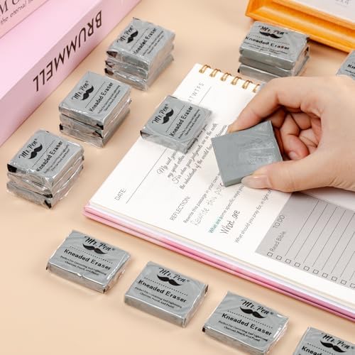 Mr. Pen- Kneaded Erasers, 1.37" x 1.7", 24 Pack, Gray
