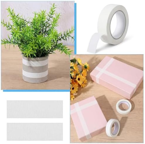 Ymapinc 3 Rolls 32.8ft Thin Washi Tape Set, 11Ydsx0.59In White Masking Tape for Painting/Craft, Decorative Tapes Pack, Washi Tapes for Scrapbooking/Book/DIY Craft/Journal/Gift Wrapping Art