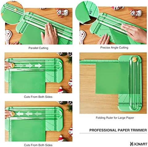 Xinart Paper Trimmer Tool Set A4 Craft Paper Cutter Weeding Tool Set Craft Knife/Weeder/Scraper/Spatula/Tweezers/Scissors Basic Tool Kit for Vinyl, Paper, Coupon, Label, Photo and Cardstock