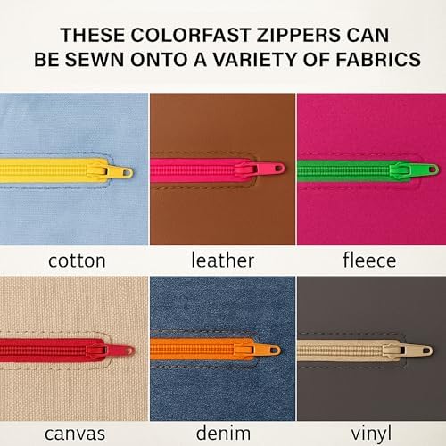 Mandala Crafts 80 PCs Brown Closed-End 12 Inches Nylon Zippers for Sewing