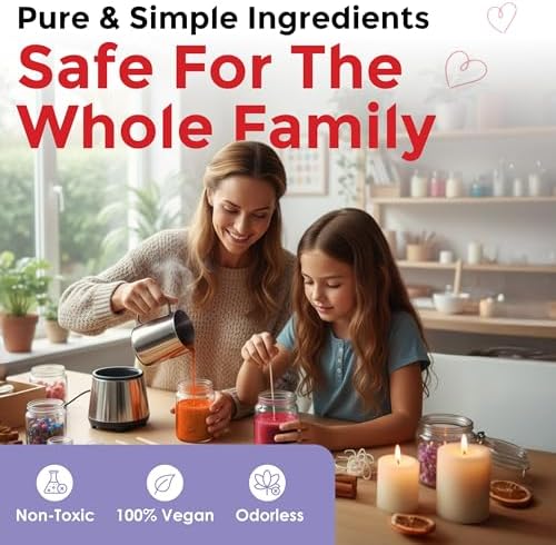 Valentine Candle Dye Chips, Soy & Paraffin Candle Making, 5 Colors