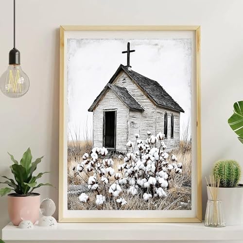 Jiqinsiye House Paint by Numbers Kits for Adults,Cotton DIY Painting Kit on Canvas, Color by Numbers,Large Adult Paint by Number for Wall Decor and Gifts