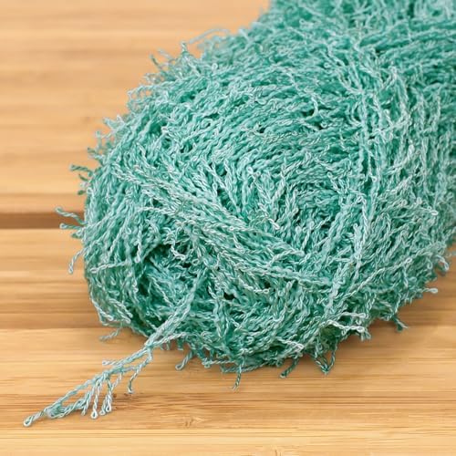 JubileeYarn Scrubby Dish Yarn - 50g/Skein Dishcloth Polyester - Carribean Green - 4 Skeins