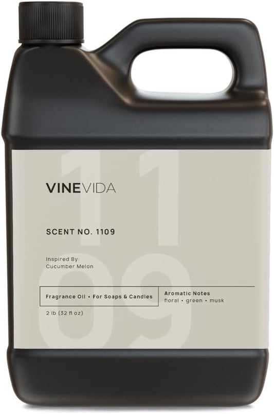 VINEVIDA [32oz] Cucumber Melon Fragrance Oil for Candle Making - Made in USA Scents for Soap Making - Natural Candle Fragrance Oil