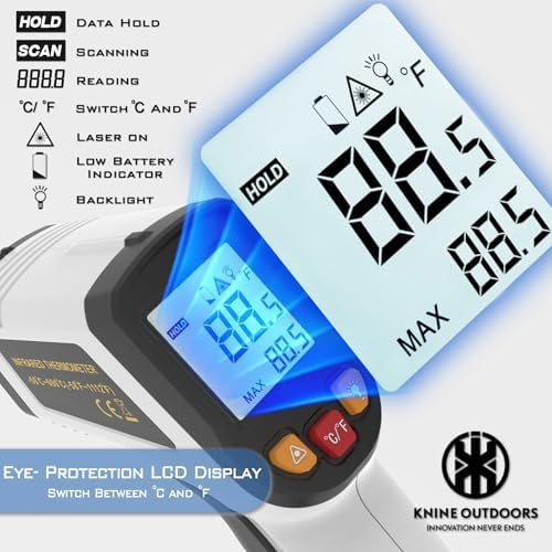 KNINE OUTDOORS Infrared Thermometer Gun, -58℉ to 1112℉