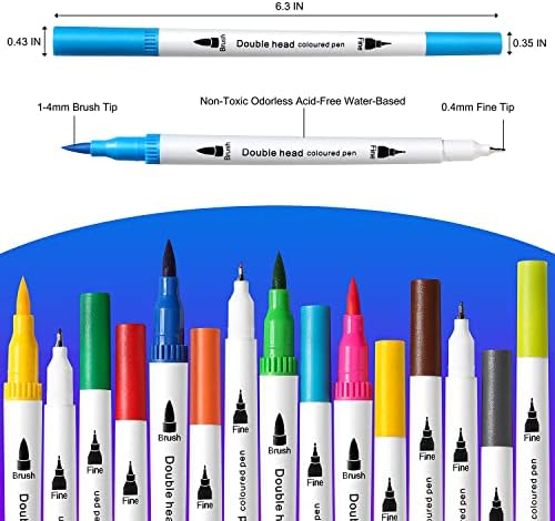 Upanic 36 Art Markers for Adult Coloring Books, Art Supplies, Dual‑Tip