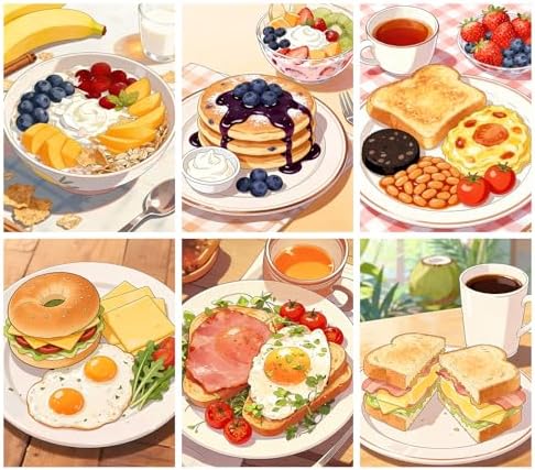 DOTSOPS 5D Food-Themed Diamond Painting Kits for Adults Diamond Art Kits