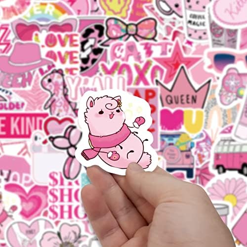 102 Pcs Preppy Stickers Vinyl Aesthetic Waterproof Stickers Adorable Decor
