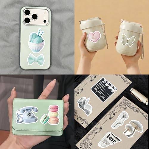 400PCS Aesthetic Journaling Stickers Pack for Adults – Cute Animal, Retro Object & Pastel Deco Stickers for Bullet Journal, Scrapbook, Planner, Vision Board, DIY Crafts, Memory Keeping