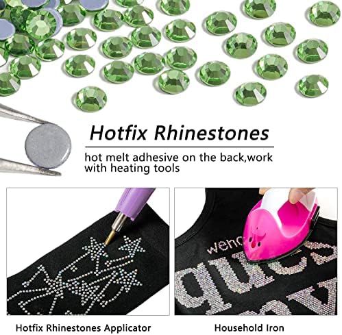 Beadsland Hotfix Rhinestones Bulk, Light Green, SS6, 14400pcs