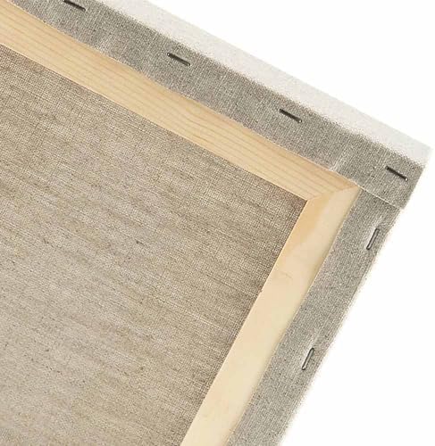 Jerry's Artarama Senso Clear Primed Linen Stretched Canvas 3/4", 6 Pack 24x36 in - Durable Canvas for Painting with Medium Tooth Linen Weave Surface, Ideal for Oil, Acrylic and Alkyd Colors