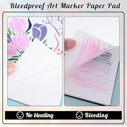8.3 × 11.7 in Marker Paper Pad, 120gsm Bleedproof Alcohol Marker Sketchbook