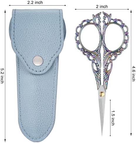 Embroidery Scissors,4.6" Sharp Tip with Premium Leather Sheath