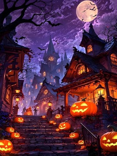 Halloween Diamond Art Kits for Adults, Diamond Painting Kits for Beginners