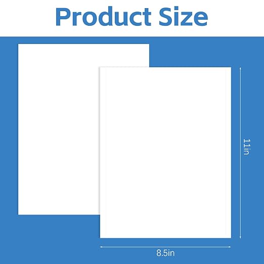 Dynta Double Sided Adhesive Sheets for Arts Craft Scrapbooking Photo Albums Home Decorative 25Pcs, 8.3 x 11.7 Inch | Ideal for Arts, Scrapbooking, Photo Albums, Handmade Crafts and Home Decoration Projects