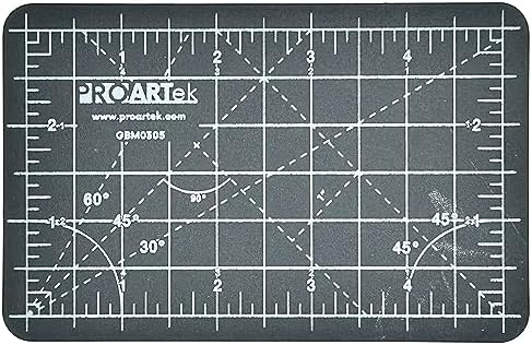 Proartek PK00004 Model GBM0305 Series 3.5" x 5.5" Professional Cutting Mat; Double-Sided Green/Black; Self-Healing; For Graphic Arts, Hobbies, Sewing, Scrapbooking, and other Cutting Projects