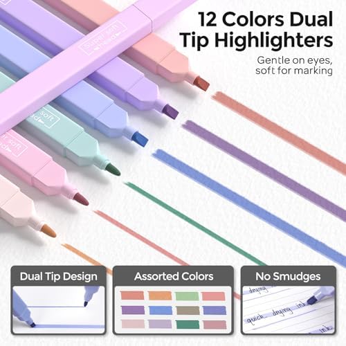 Nicpro School Supplies Stationary Set with Pencil Case, 50 PCS Black