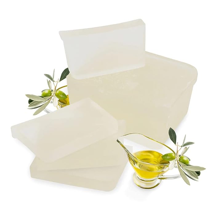 Primal Elements Olive Oil Soap Base - Moisturizing Melt and Pour Glycerin Soap Base for Crafting and Soap Making, Easy to Cut - 2 Pound