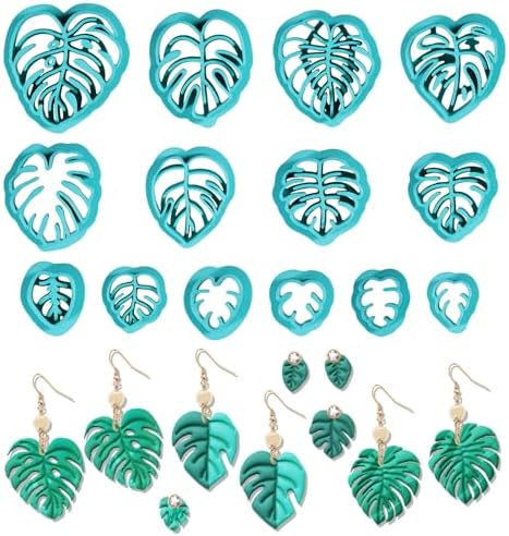ORIGACH 14 Pcs Monstera Leaves Clay Cutters Set