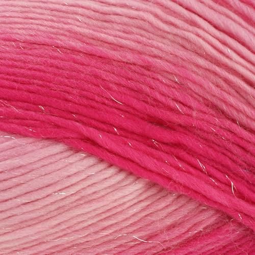 Loops & Threads Facets Yarn - Yarn for Knitting, Crochet, Weaving, and Arts & Crafts - Pink, Acrylic, 3.5 oz