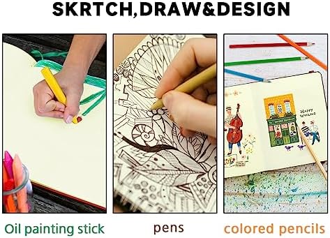 5" x 5" Hardcover Sketch Book,58 Sheets Small Mixed Media Pocket Sketch Pad