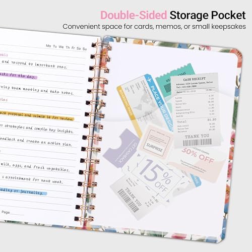 Lined Spiral Journal Notebook, A5 College Ruled Notebook for Note-Taking