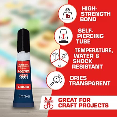 Loctite Super Glue Liquid, 2g Tube (Pack of 12) Instant Adhesive for Plastic, Wood & Metal, Clear Superglue with Precision Nozzle, Quick‑Dry Formula - 24 Tubes Total