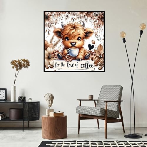 Zythron Cow Diamond Art Kits for Adults,Highland Cow Diamond Painting Kits