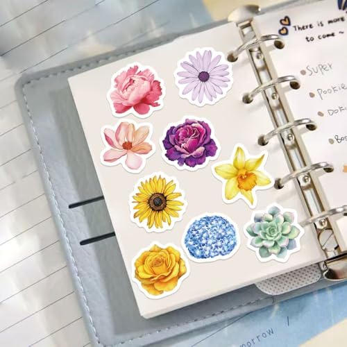 500Pcs Flower Stickers Colorful Floral Vinyl Decals
