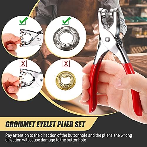 Mudder Grommet Eyelet Plier Tool,Gold,1/4 Inch,Classic