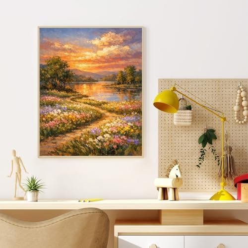 Dawnsphere Sunset Paint by Numbers Kit for Adults Without Frame 16x20 in