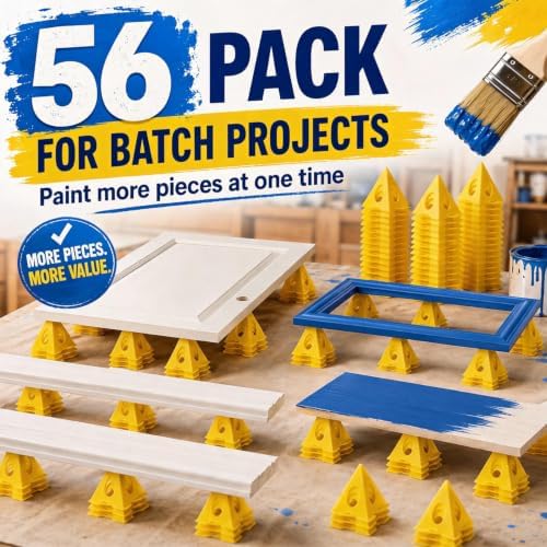 KATA 56PCS Painter's Pyramids Stands for Cabinet Doors & Woodworking