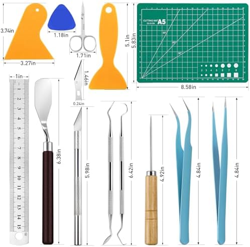 CLOYAN 33pcs Weeding Tools for Vinyl Set, Precision Craft Vinyl Weeding Tools Kit for Scrapbooking, Weeding Vinyl, DIY Art Work Cutting, Lettering, Splicing.