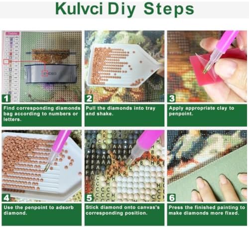 Kulvci Diamond Art Painting Kits for Adults Beginners Cat, 12x12inch