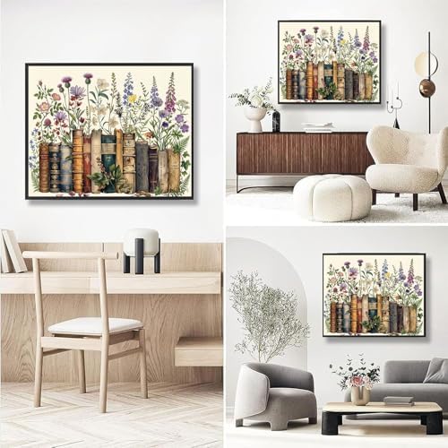 Book Paint by Numbers for Adults with Framed Canvas - with Wooden Easel