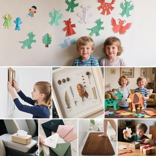 Sticky Dots, 400PCS Glue Points Dots Double Sided for Smooth Wall, Posters, Balloons - 0.4" Removable Clear Sticky Dots, No Residue Museum Putty for Home & Party & Crafts Use